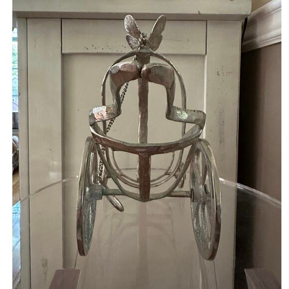 Vintage Michale Aram Wine holder carriage silver butterfly rare - Picture 2 of 16